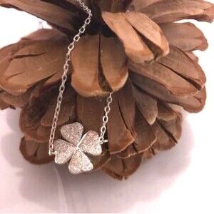 Beautiful Four Leaf Clover Bracelet - Sterling Silver